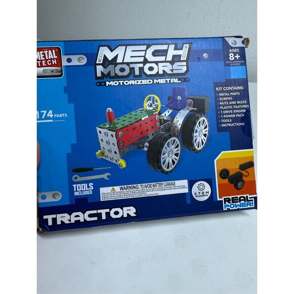 NIB METAL TECH~MECH MOTORS~WORK SHOP~MOTORIZED & MECHANIZED TRACTOR 174 PC 8+ - Picture 7 of 7